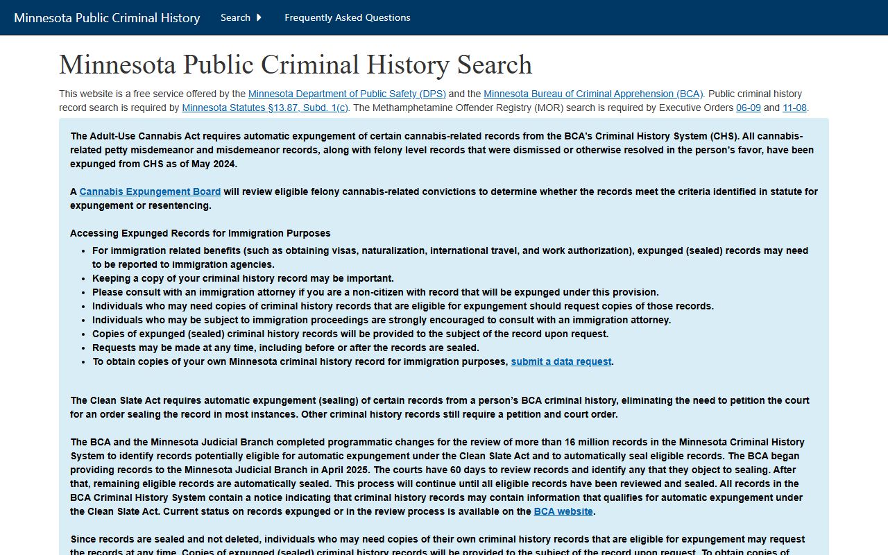 Steele County criminal records BCA public criminal history home source